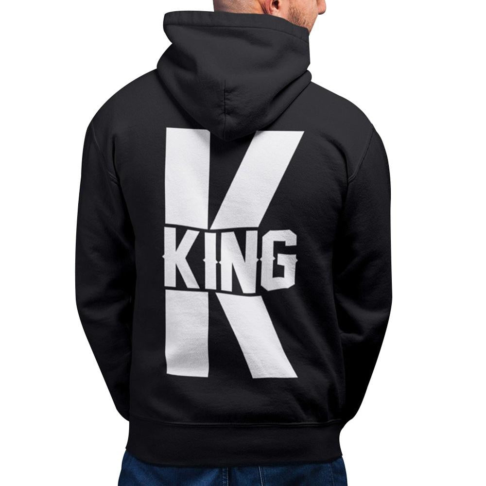 Couple king/queen letter print hooded sweater