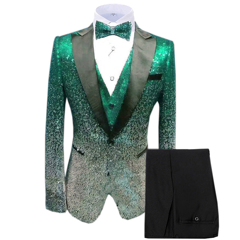 Sequin Men's Suit Three Piece Set