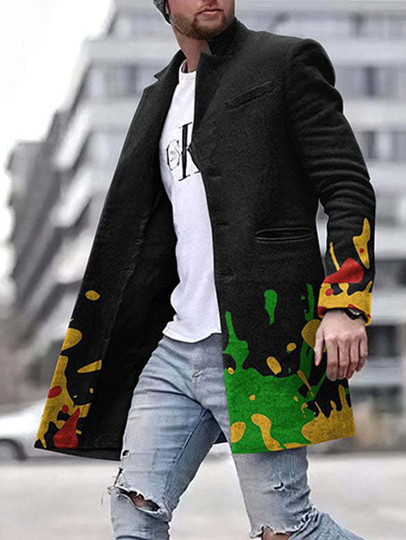 Men's Fashion Casual Print Jacket Top