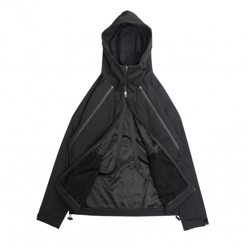 Men's Fashion Water Repellent Hooded Rash Jacket