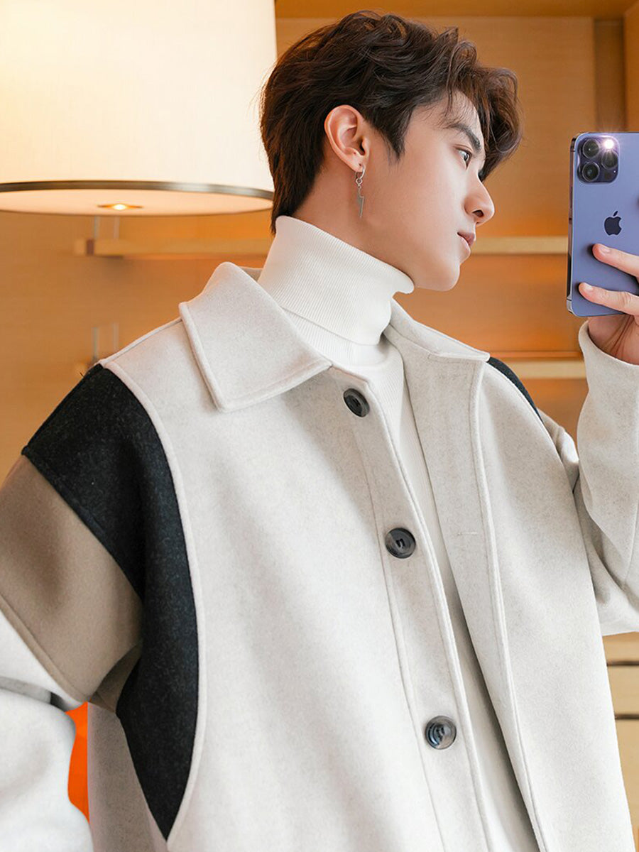 Men's Winter Korean Casual Woolen Jacket