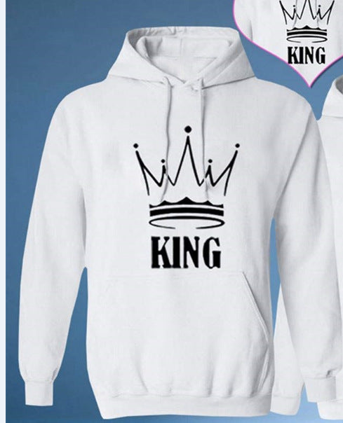 King /queen crown couple wear hooded sweater