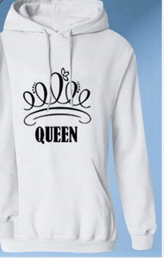 King /queen crown couple wear hooded sweater